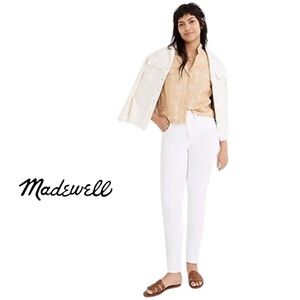 Madewell Women's White Curvy High-Rise Ankle Skinny Jeans Size 27 Size Small